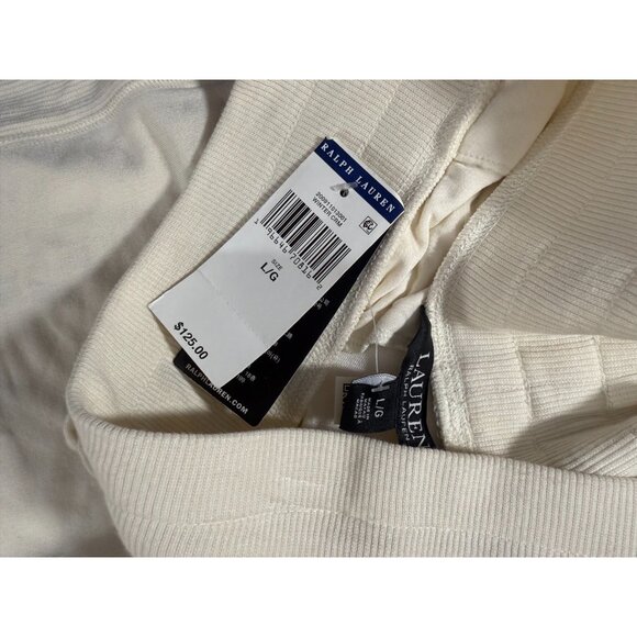Lauren Ralph Lauren Viscose bland Sweatpants Size L color cream NWT mspr 125 - Picture 2 of 4